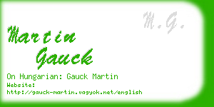 martin gauck business card